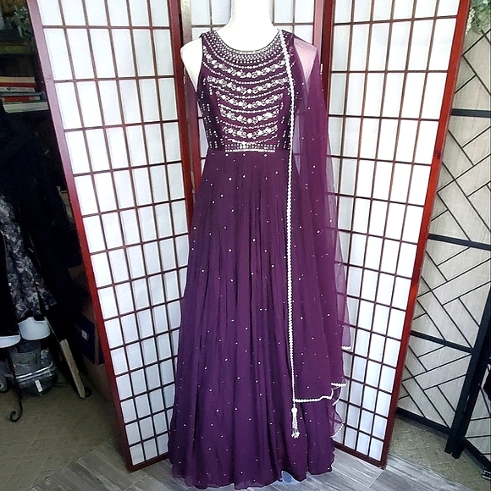 Nazranaa Purple Anarkali Lehenga